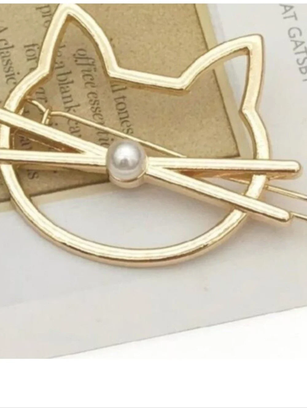 Brandy Melville Gold Metal Cat Whiskers Hair Clip